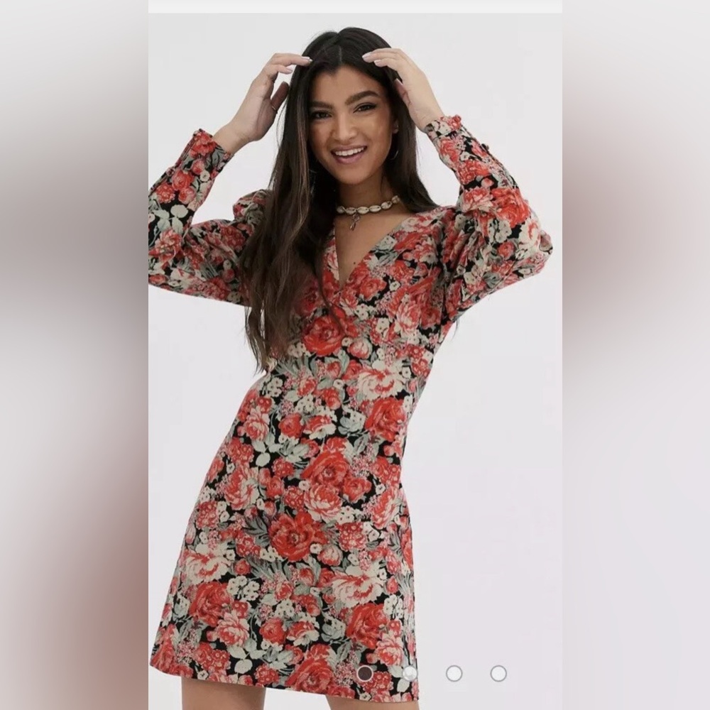 Free People Floral Kapowski Long Sleeve Dress